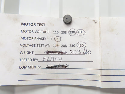 Baldor CBM7027T Brake Motor 3Hp 1725rpm 230/460V 3PH 215TC Hazardous Location