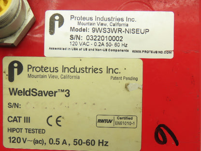 Proteus 9WS3WR-NISEUP WeldSaver Coolant Flow Controller and Leak Detector