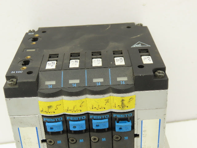 Festo CPV14-GE-ASI-4-Z Pneumatic 4-Station Solenoid Valve Manifold 161360 24VDC