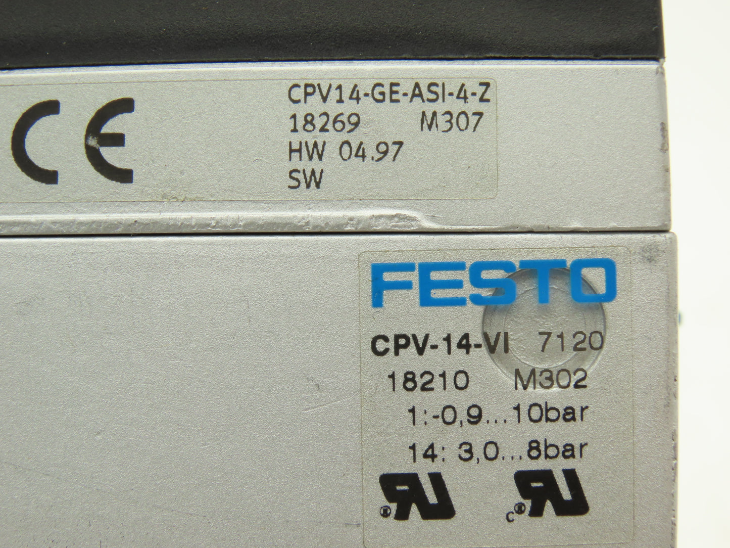 Festo CPV14-GE-ASI-4-Z Pneumatic 4-Station Solenoid Valve Manifold 161360 24VDC