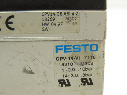 Festo CPV14-GE-ASI-4-Z Pneumatic 4-Station Solenoid Valve Manifold 161360 24VDC