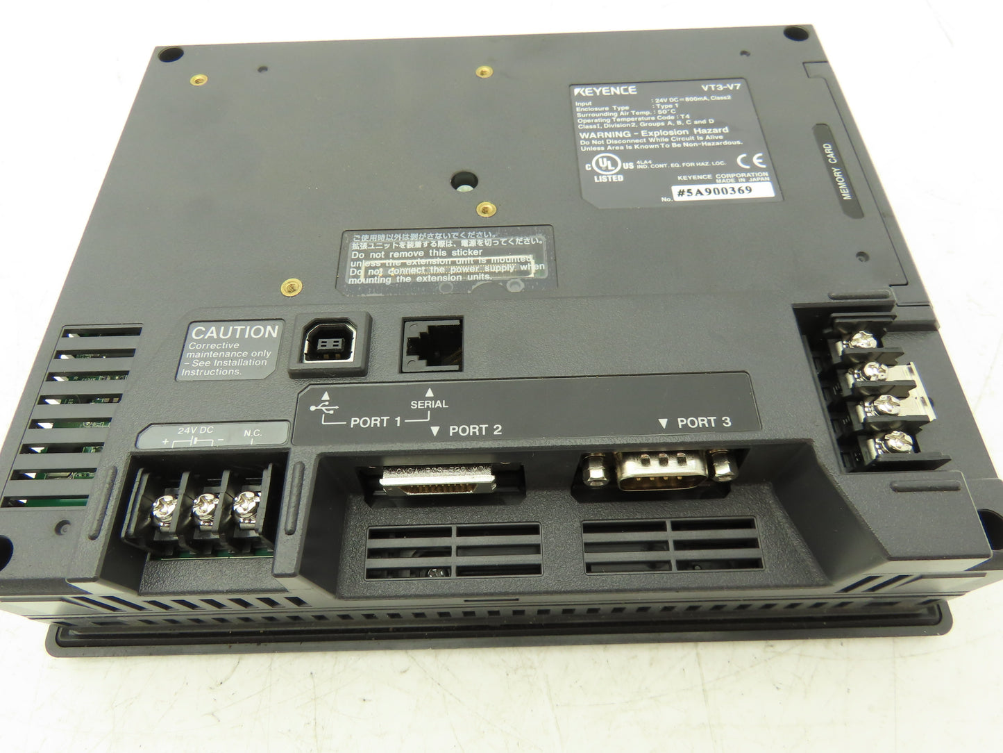 Keyence VT3-V7 7" VGA Color Touch Panel Display Operator Interface PLC 24V