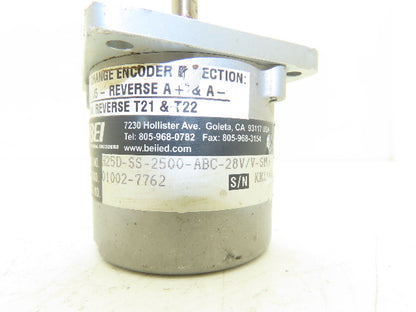 BEI Industrial Sensors H25D-SS-2500-ABC-28V/V-SM16 Rotary Encoder 3/8" Shaft