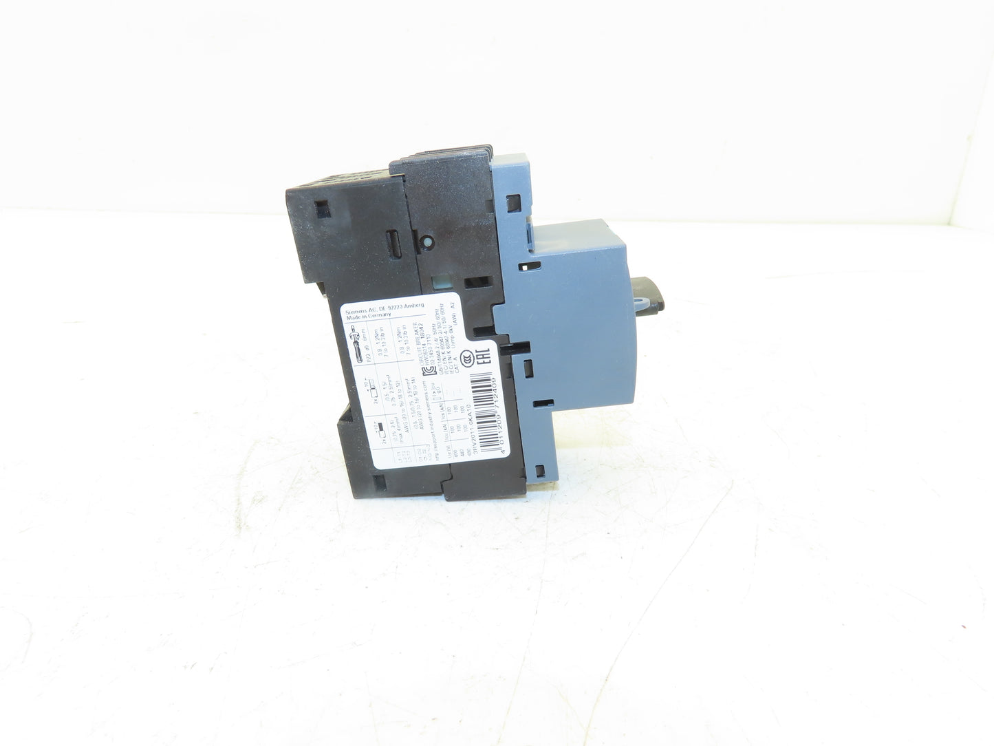 Siemens 3RV2011-0KA10 Circuit Breaker 0.9-1.25 Amp 600V 3/4HP 3Ph