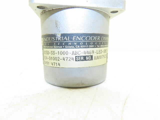BEI Industrial H25D-SS-1000-ABC-4469-LED-SM20-S Rotary Encoder 3/8" Shaft