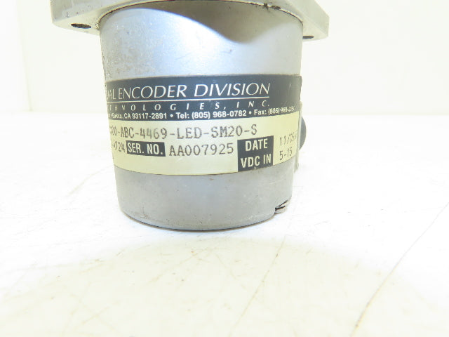 BEI Industrial H25D-SS-1000-ABC-4469-LED-SM20-S Rotary Encoder 3/8" Shaft