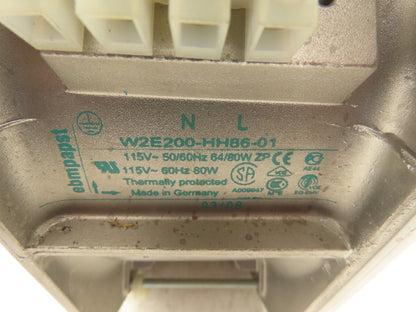 Ebmpapst W2E200-HH86-01 Exhaust Fan 8" 115V 1PH With Bracket