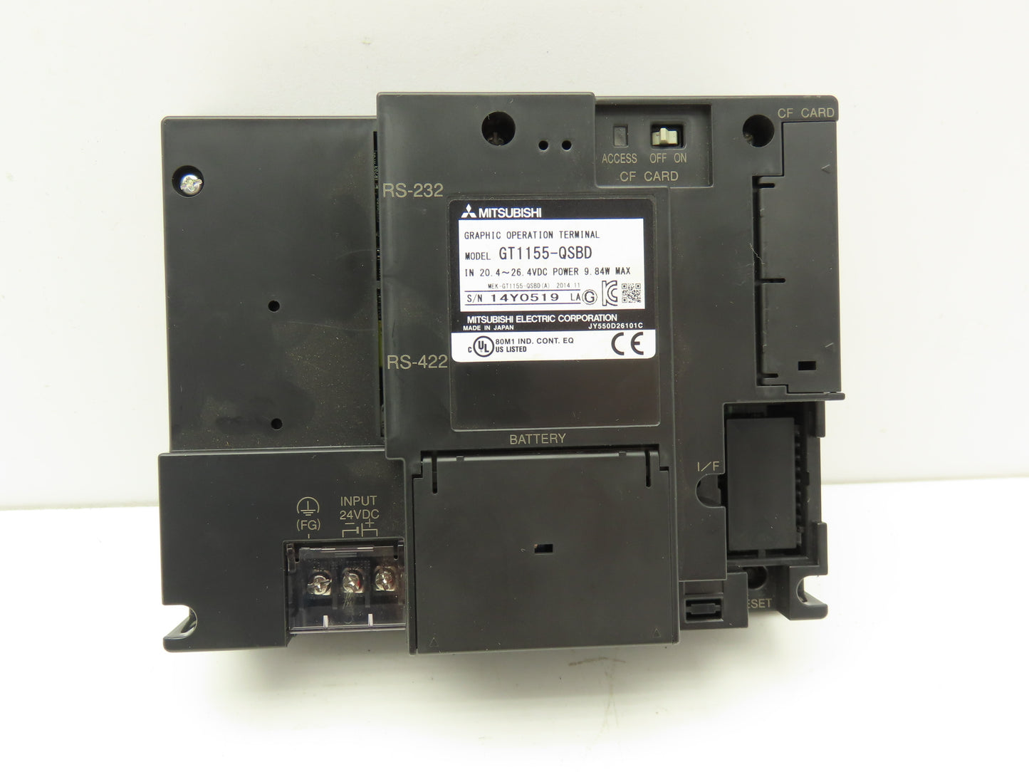 Mitsubishi GT1155QSBD 5.7" VGA Color Touch Panel 320x240p 24vdc Graphic Terminal