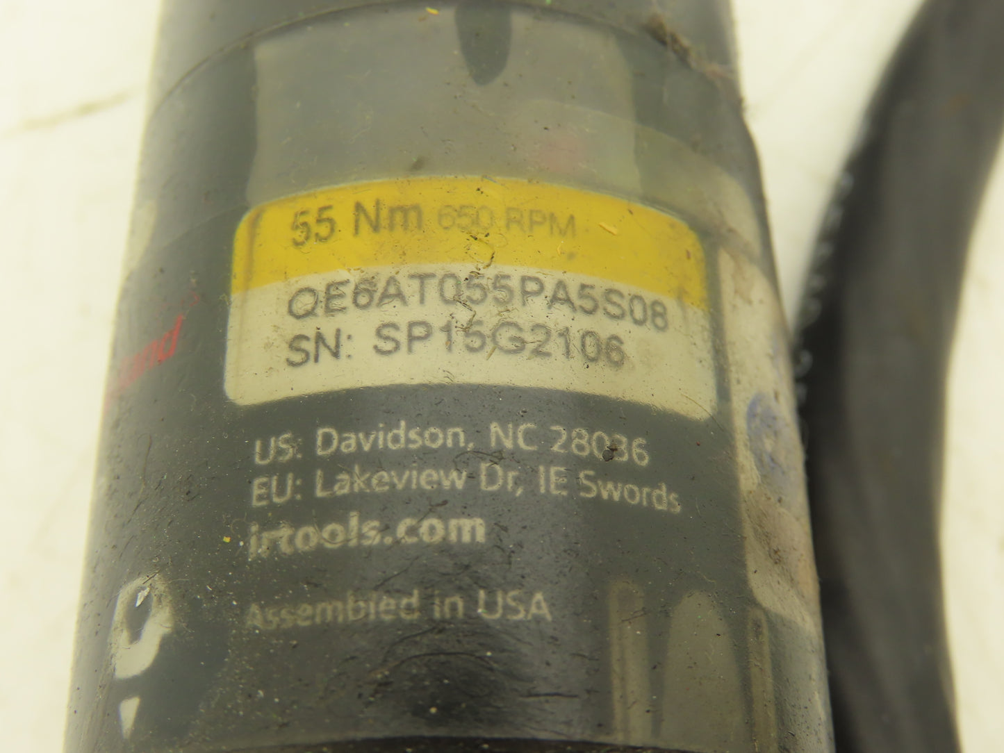 Ingersoll Rand QE6AT055PA5S08 Nutrunner 55Nm 650rpm 1/2" Right Angle Nut Driver