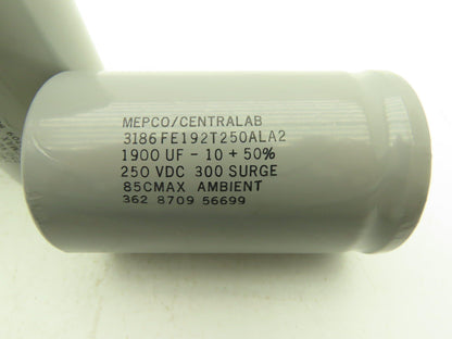 Mepco/Centralab 3186FE192T250ALA2 Capacitor 1900 uF 250 VDC 85C Lot of 5