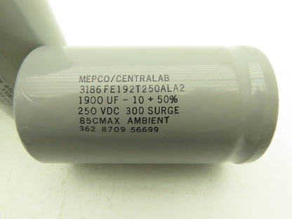 Mepco/Centralab 3186FE192T250ALA2 Capacitor 1900 uF 250 VDC 85C Lot of 5