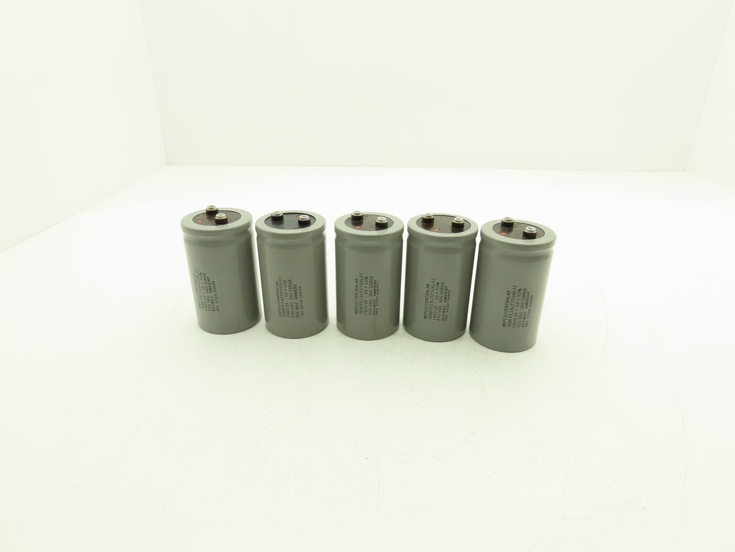 Mepco/Centralab 3186FE192T250ALA2 Capacitor 1900 uF 250 VDC 85C Lot of 5