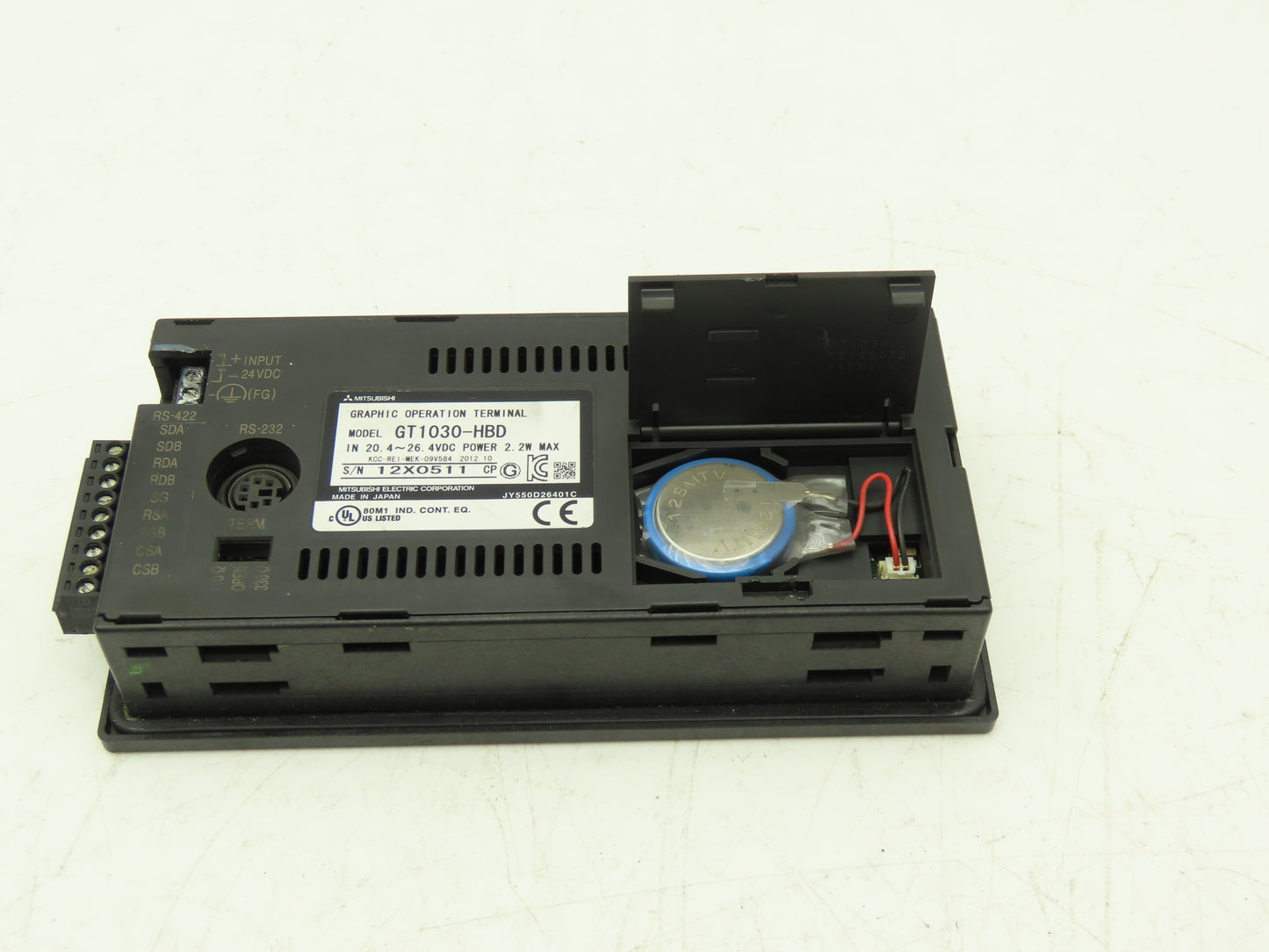 Mitsubishi GT1030HBD Touch Screen 4.5" STN Monochrome 288x96p 24vdc Tri-Color