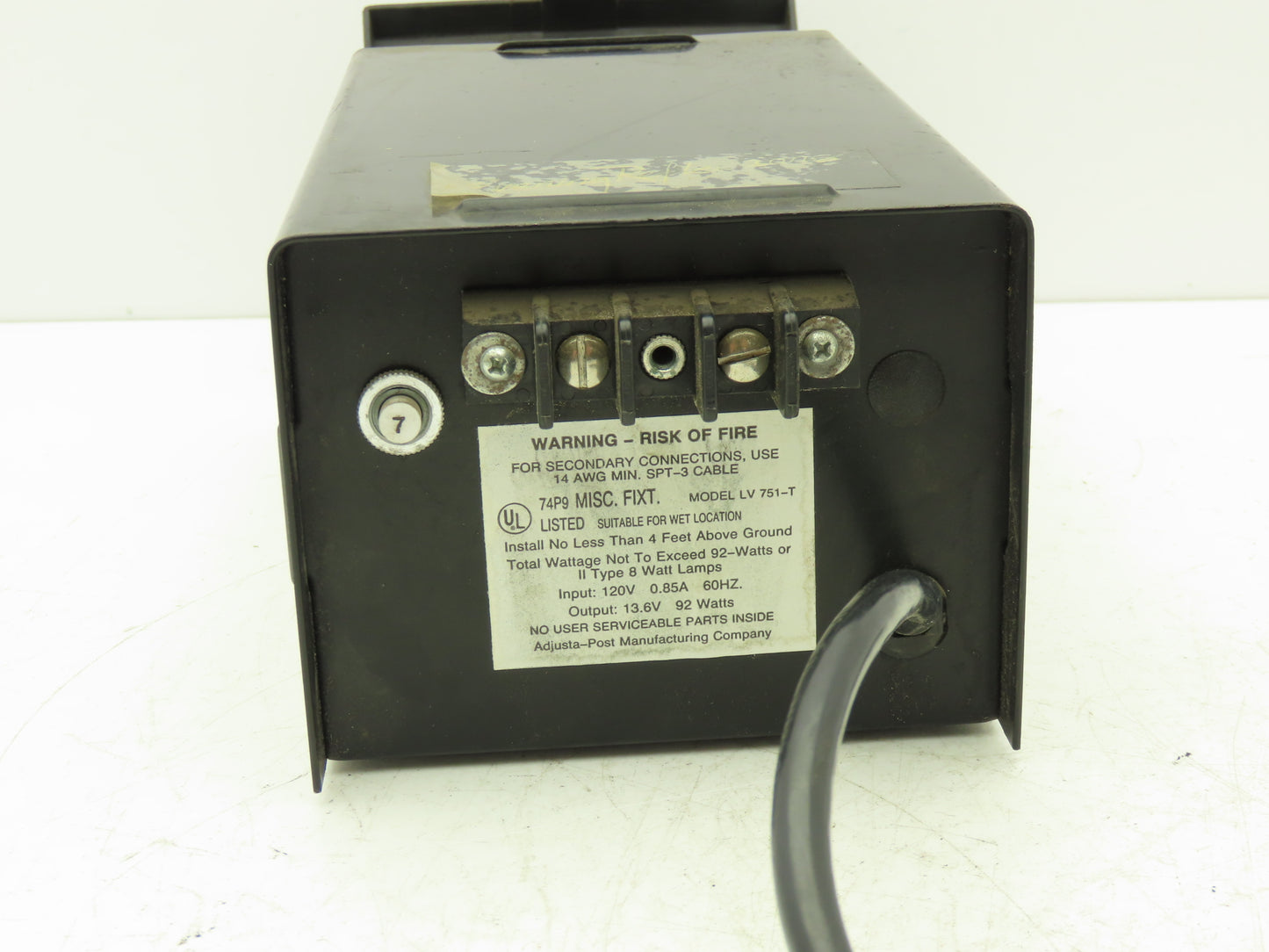 Evening Reflections LV 751-T Landscape Lighting LV Transformer Timer 13.6V 92W