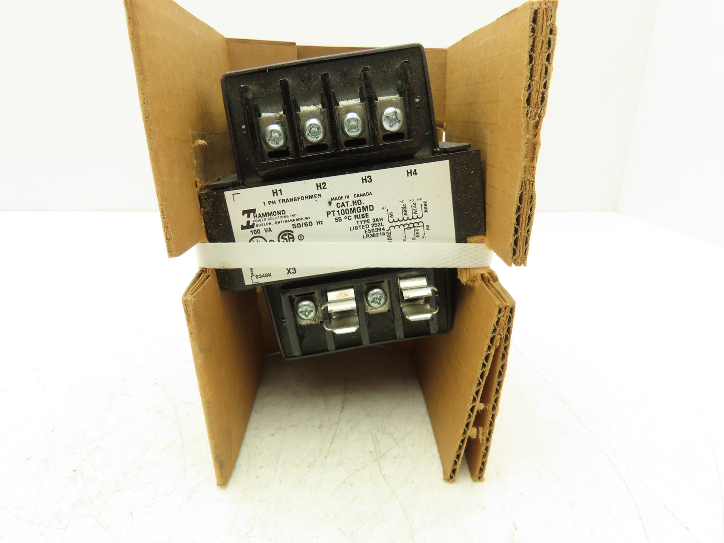 Hammond PT100MGMD Industrial Control Transformer 1PH HV 208/277/380 LV 24/120