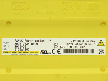 Fanuc A02B-0334-B500 HMI Display Control Panel Interface Power Motion i-A 24v 5A