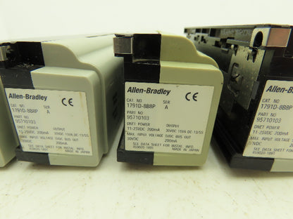 Allen Bradley 1791D-8B8P 8-Pt Input 8-Pt Output Block 24VDC Ser A Lot of 4