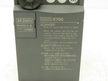 Mitsubishi FR-E720-0.4K Variable Frequency Drive Motor Inverter Control 0.4kW