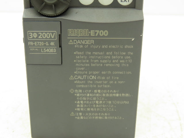 Mitsubishi FR-E720-0.4K Variable Frequency Drive Motor Inverter Control 0.4kW