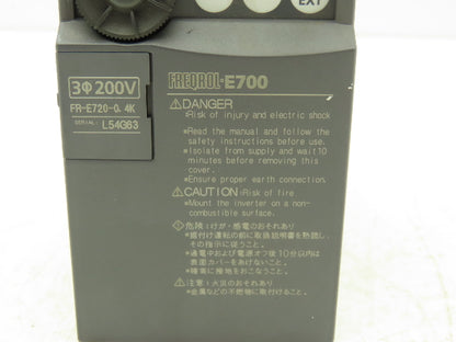 Mitsubishi FR-E720-0.4K Variable Frequency Drive Motor Inverter Control 0.4kW