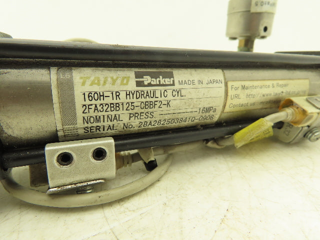 Parker 2FA32BB125-CBBF2-K Hydraulic Cylinder 32mm Bore 125mm Stroke 2320psi