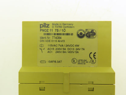 Pilz 774084 PNOZ 11 Safety Relay 115VAC 24VDC