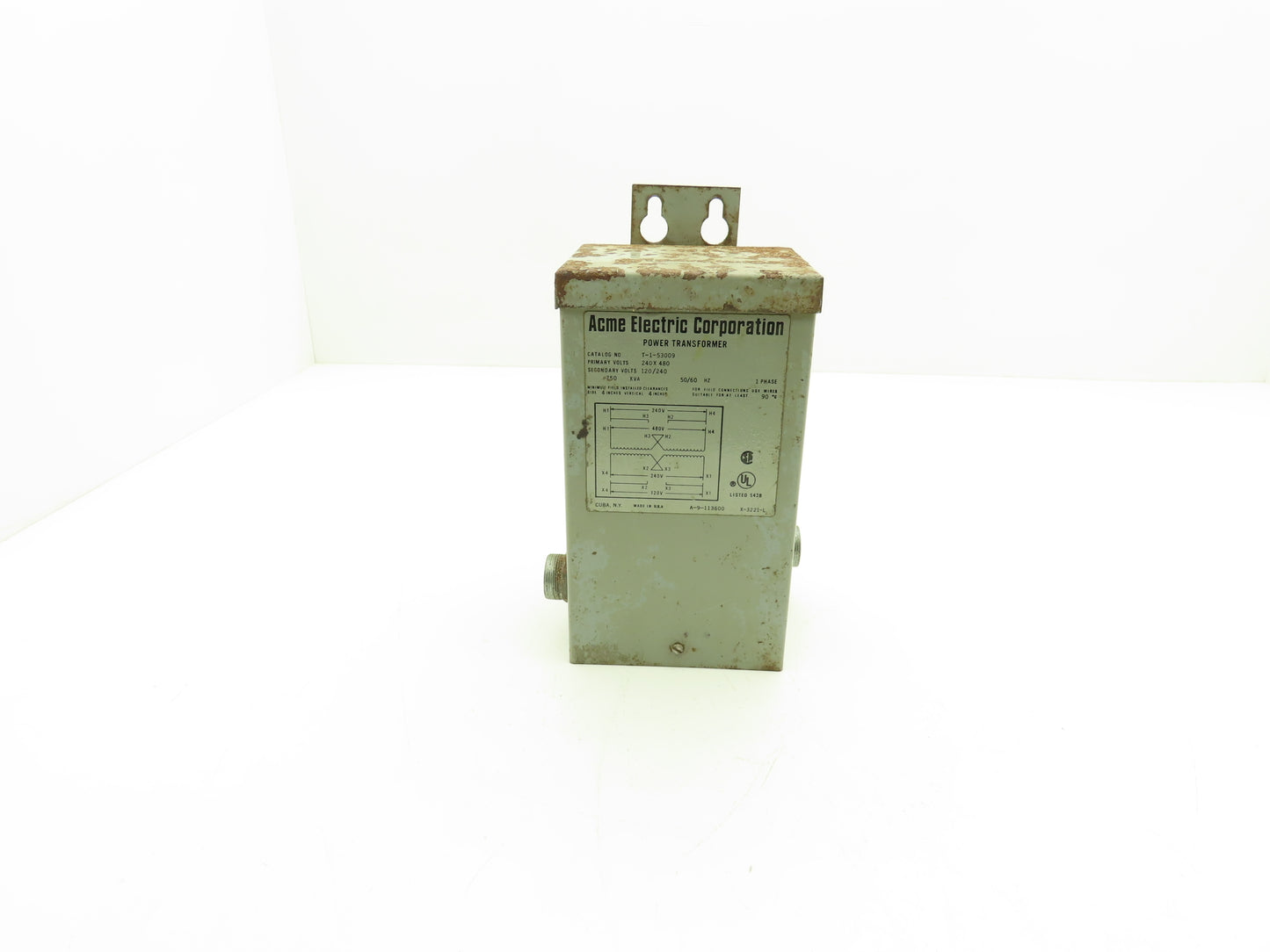 Acme T-1-53009 Power Control Transformer .750KVA 1Ph HV 240/480 LV 120/240