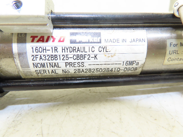 Parker 2FA32BB125-CBBF2-K Hydraulic Cylinder 32mm Bore 125mm Stroke 2320psi