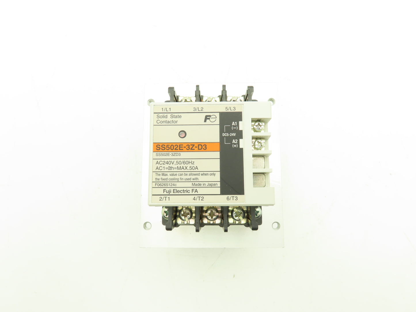 Fuji Electric SS502E-3Z-D3 Solid State Contactor Relay 240vac 50/60Hz .5A