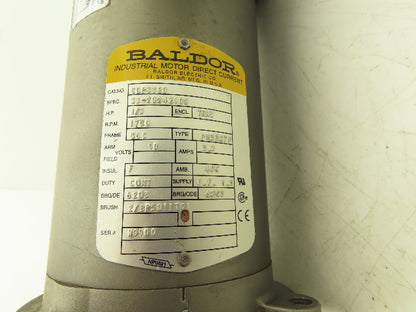 Baldor Electric CDP3320 DC Motor 90VDC 1/3Hp 1750rpm 3.2A TENV 56C PM3327P