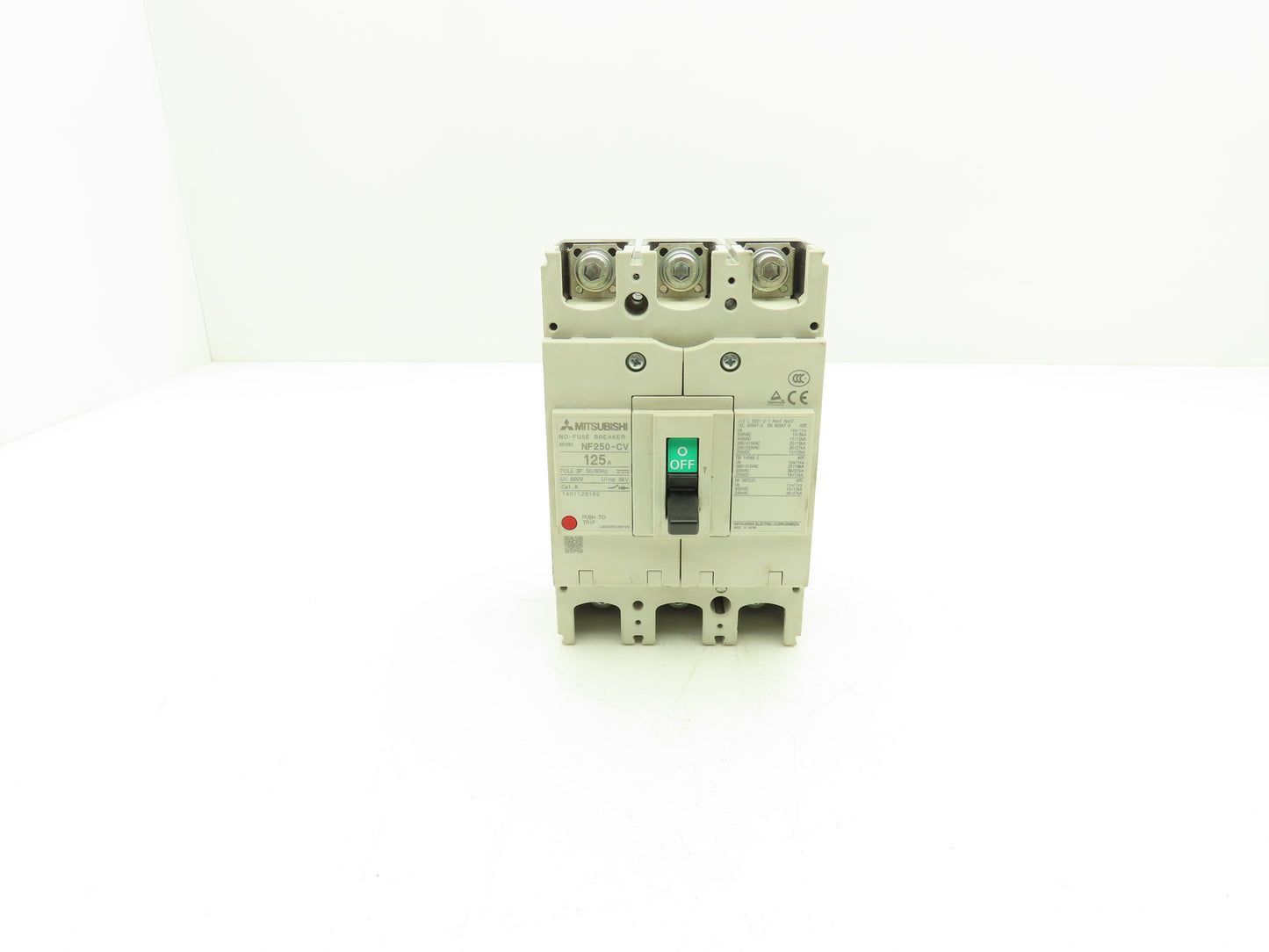 Mitsubishi Electric NV250-CV Circuit Breaker 125A 3Ph 600V