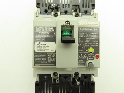 Mitsubishi Electric EG103CUL Circuit Breaker Earth Leakage 60A 100-440vac 3Pole