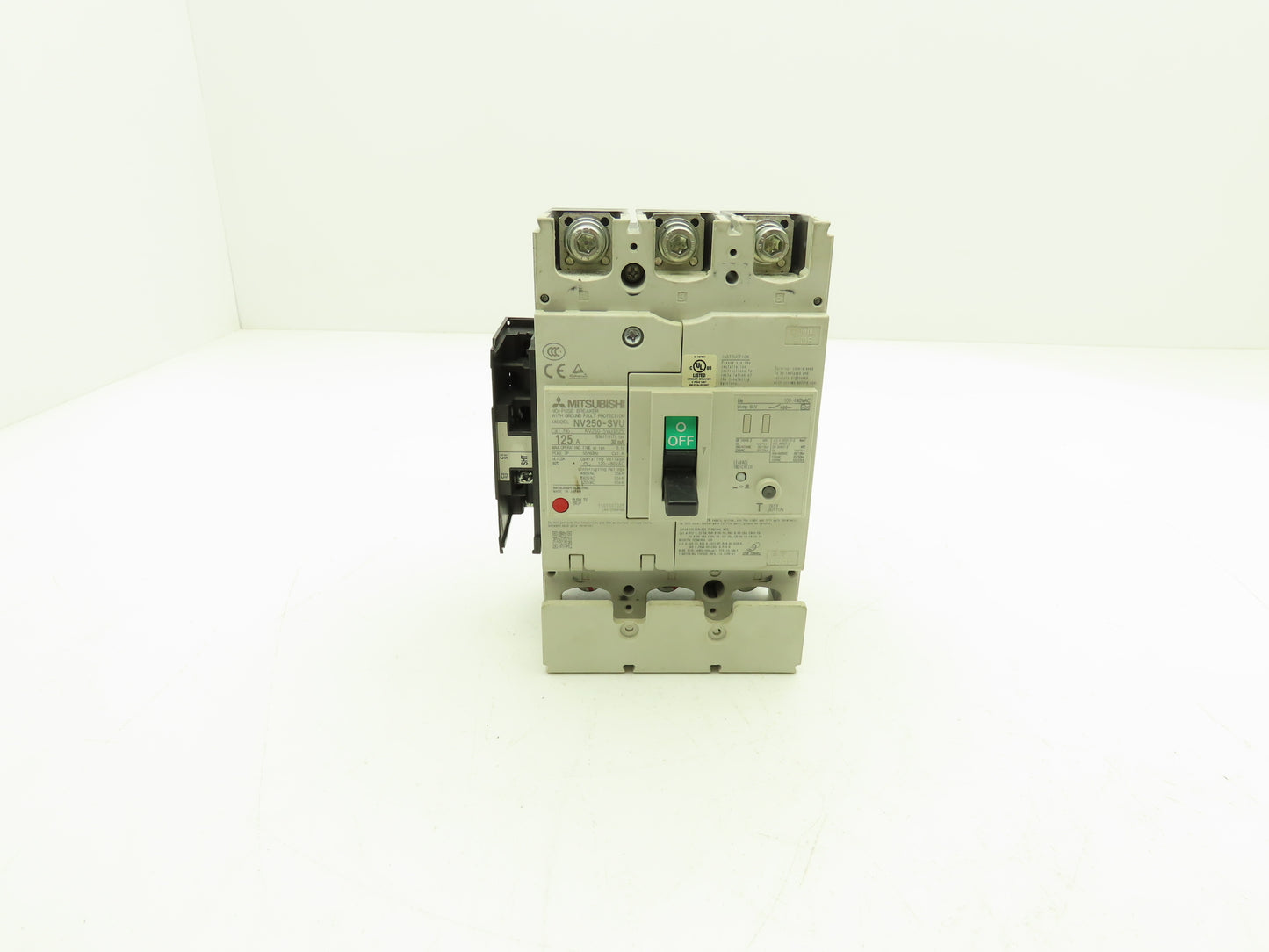 Mitsubishi Electric NV250-SVU Circuit Breaker Ground Fault 125A 100-440V Shunt
