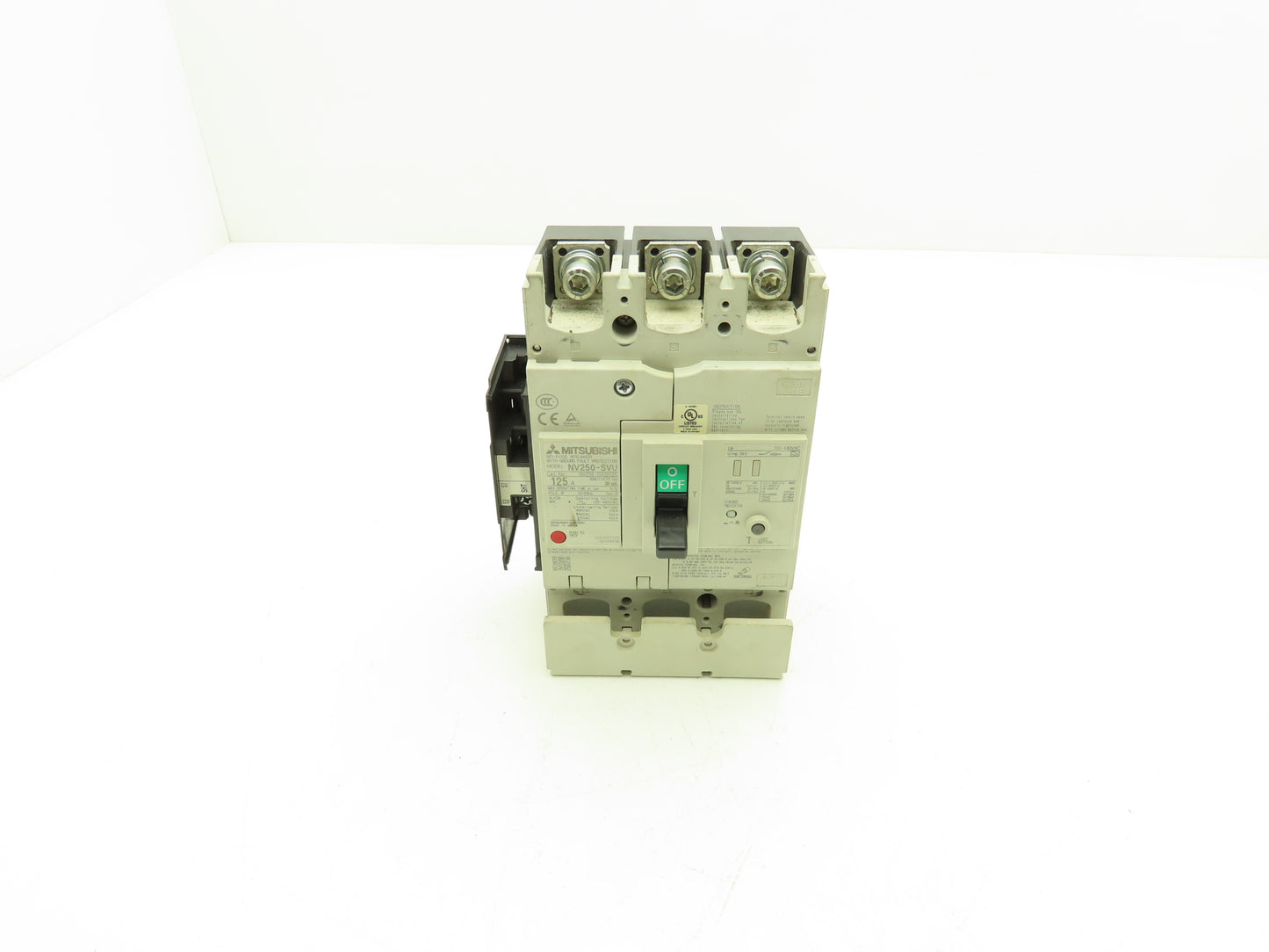 Mitsubishi Electric NV250-SVU Circuit Breaker Ground Fault 125A 100-440V Shunt