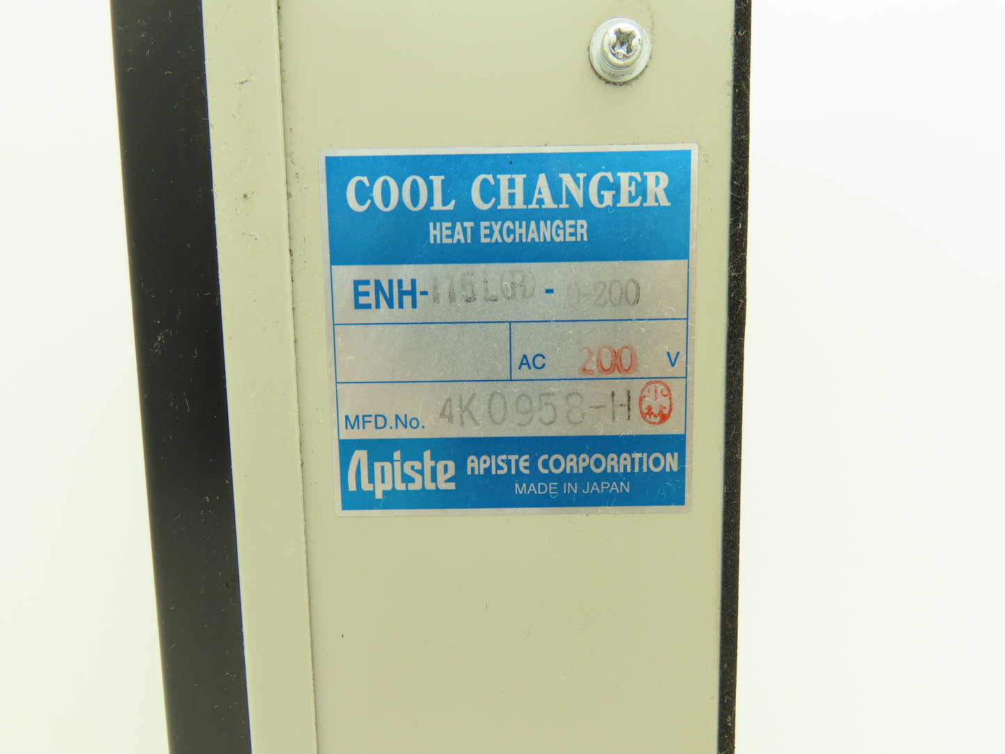 Apiste ENH-115L(R)-0-200 Enclosure Heat Exchanger 200V Cool Changer
