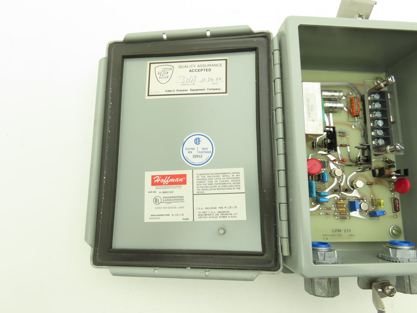 Eimco Process Equipment LPM 211 Current Transmitter 105-130vac 60Hz Control Box