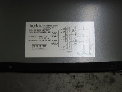 Daykin PSD5762425-1E 24VDC Power Supply 25 Amp Input 600V 3Ph