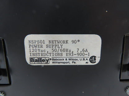 Bailey NSPS01 Network 90 Power Supply 120vac  50/60Hz 7.6A