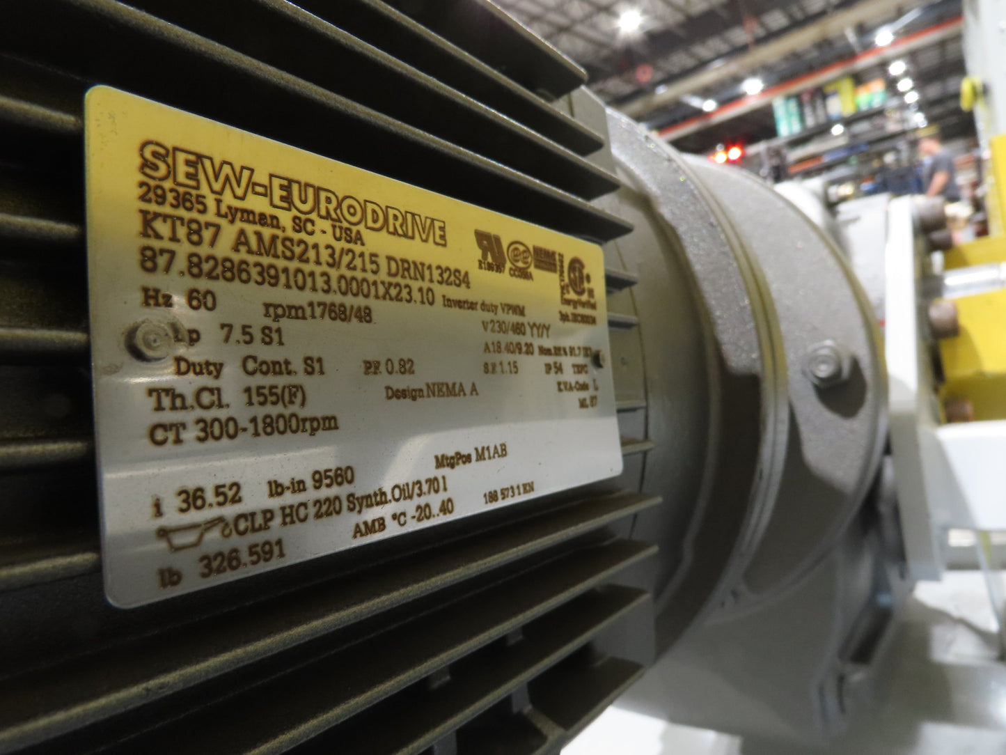 Hytrol HSSHD 37"x 50' Incline Belt Conveyor 7.5Hp 3PH Center Drive 120fpm 12' 6"