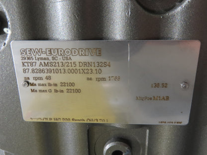 Hytrol HSSHD 37"x 50' Incline Belt Conveyor 7.5Hp 3PH Center Drive 120fpm 12' 6"