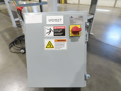 Hytrol HSSHD 37"x 50' Incline Belt Conveyor 7.5Hp 3PH Center Drive 120fpm 12' 6"