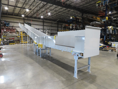 Hytrol HSSHD 37"x 50' Incline Belt Conveyor 7.5Hp 3PH Center Drive 120fpm 12' 6"