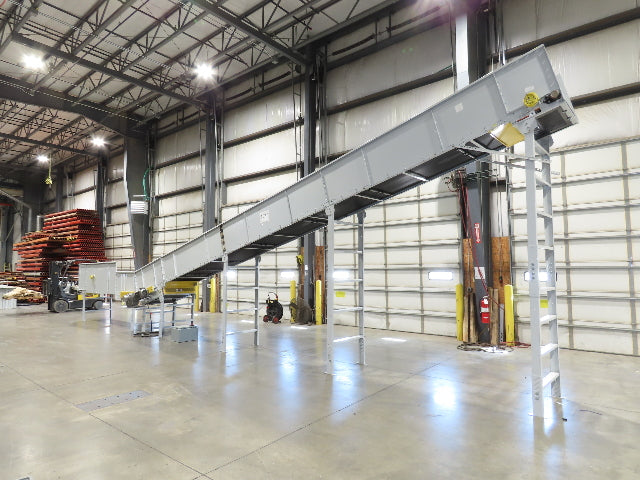 Hytrol HSSHD 37"x 50' Incline Belt Conveyor 7.5Hp 3PH Center Drive 120fpm 12' 6"