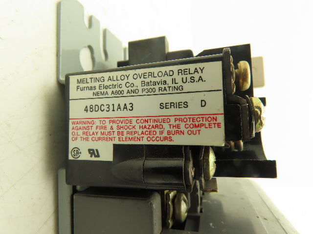 Furnas 14DP32A AC Contactor Motor Starter 10Hp 600VAC 3Ph 120V Coil