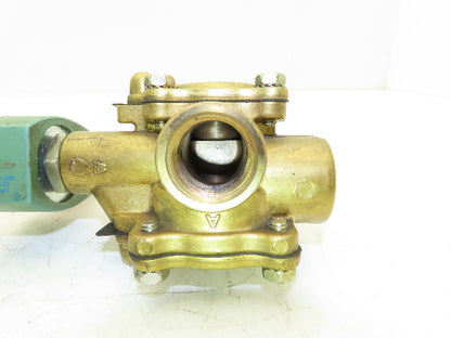 Asco Red-Hat 8316G74 Brass Solenoid Valve 3-Way 3/4"npt 150psi 24V