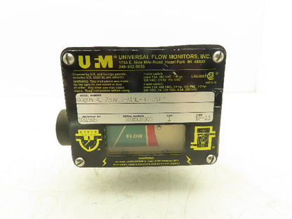 Universal Flow Monitors 002GM-4L-750V.9-A1NL-RG-.5U Flow Meter 1 GPM 1/2" NPT