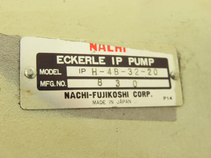 Nachi IP H-4B-32-20 Eckerle IP Hydraulic Gear Pump 15gpm 3600psi 32cm³/rev