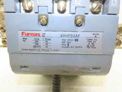 Furnas 40HP32AF Contactor Motor Starter 3Ph 600v 50Hp Ser A Coil 120v