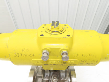 Velan 4-150 Stainless Ball Valve 4" Flanged w/Hytork 425 Pneumatic Actuator