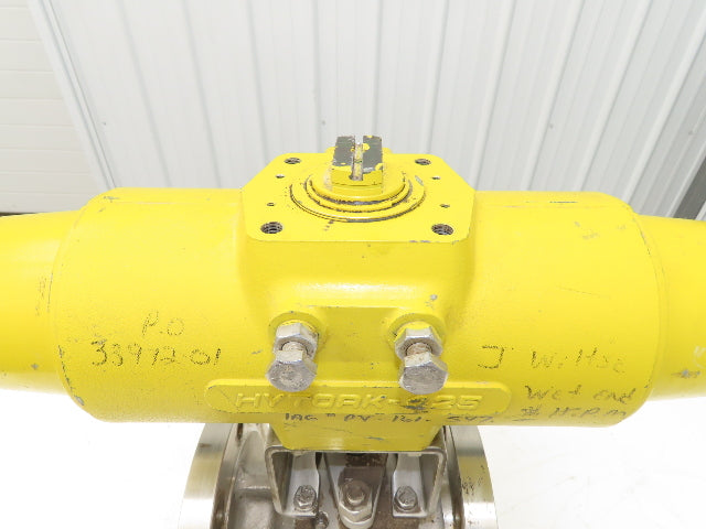 Velan 4-150 Stainless Ball Valve 4" Flanged w/Hytork 425 Pneumatic Actuator